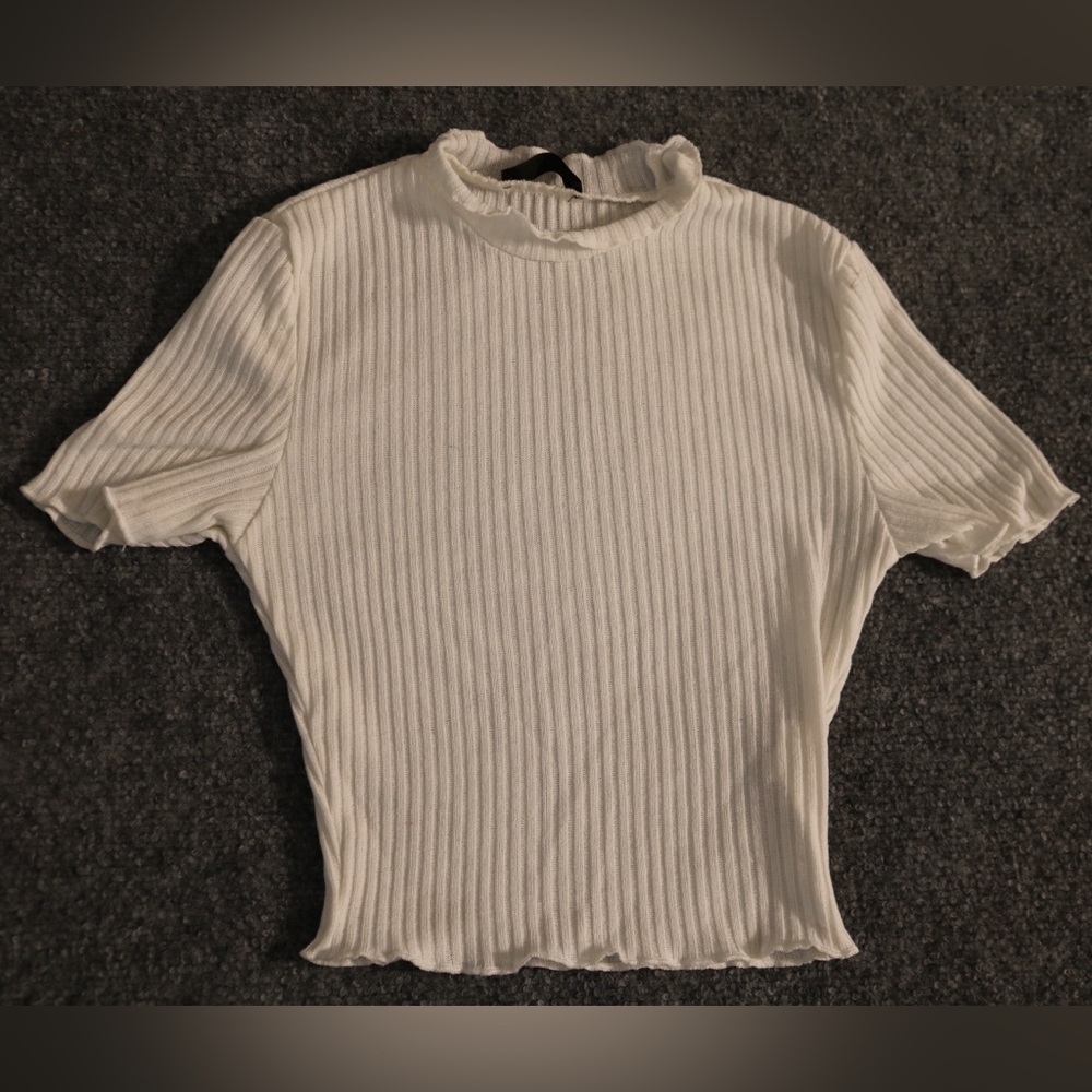 SHEIN White Ribbed Women's mid length Top